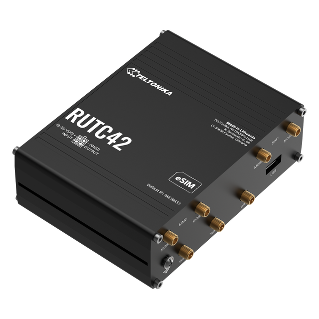 RUTC42 Industrial Dual-4G/LTE Router mit 5x GbE und WiFi 6
