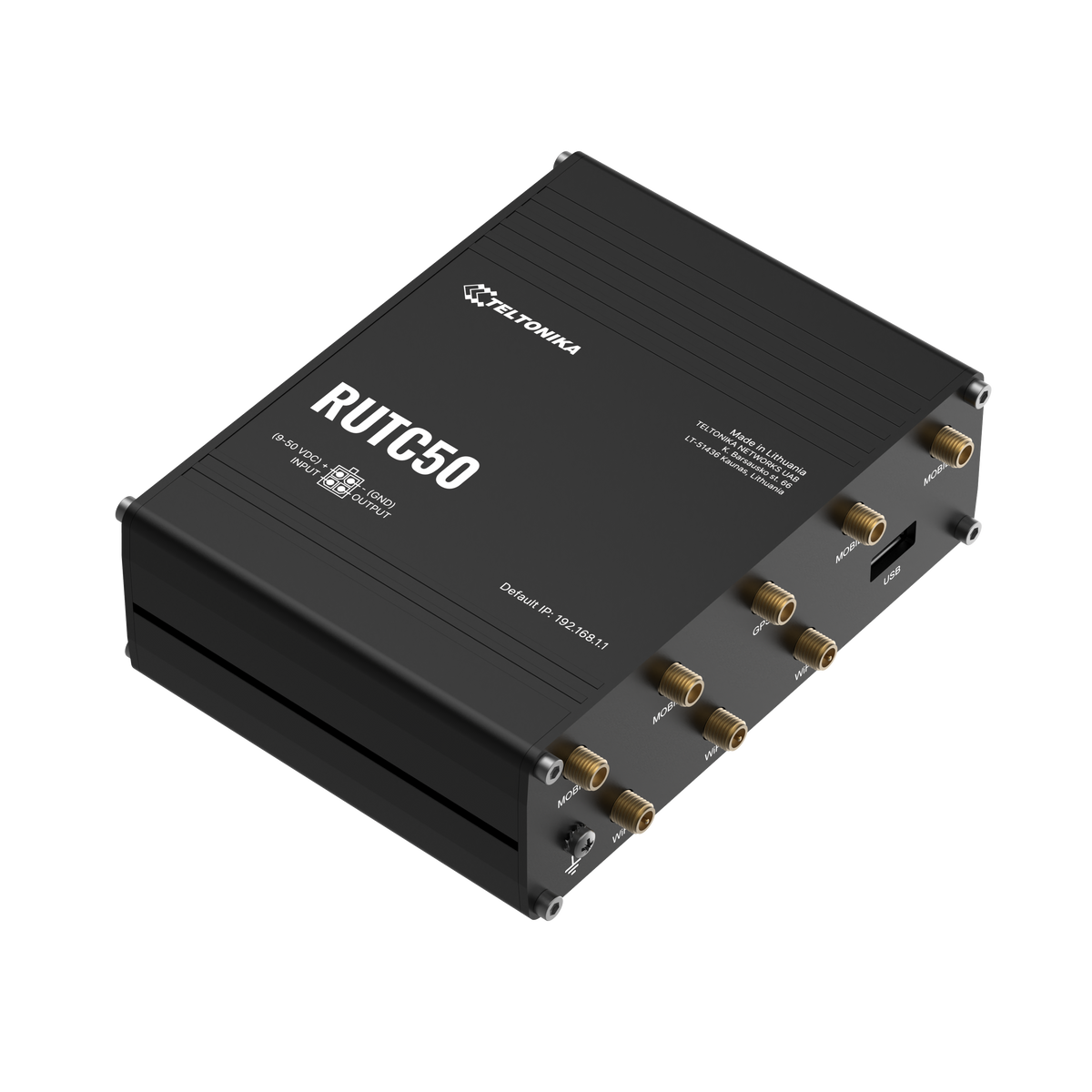 RUTC50 Industrial 5G Router with 5x GbE, WiFi-6