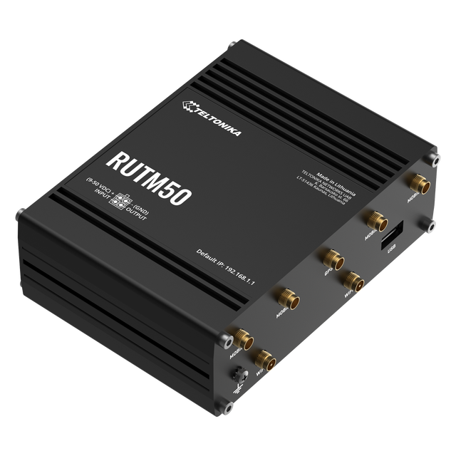 RUTM50 Industrial Dual-SIM 5G Router mit 5x GbE und WLAN