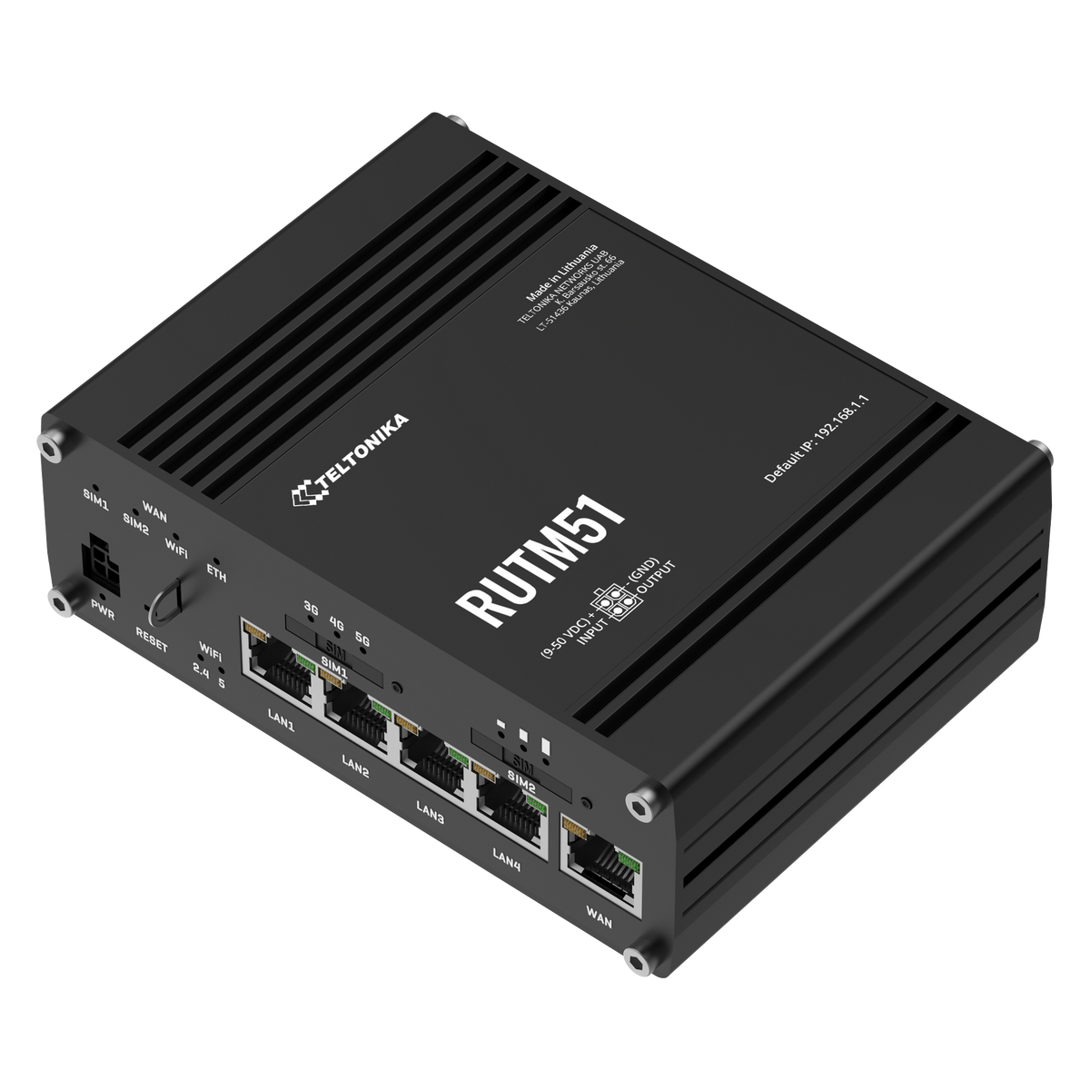 RUTM51 Industrial 5G Router mit 5x GbE, WLAN