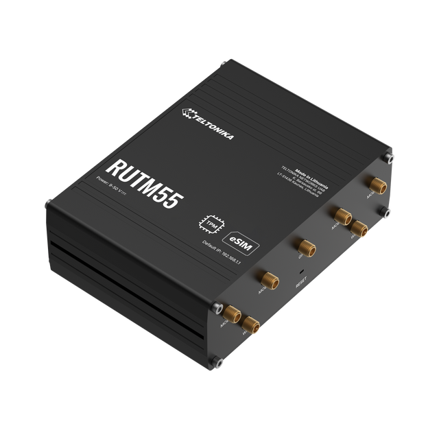RUTM55 Industrial Dual-SIM 5G Router mit 4x GbE, WLAN & RS232/485