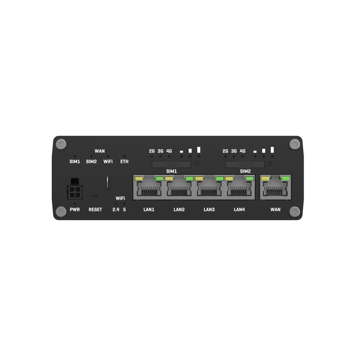 RUTX12 Industrial Dual-4G/LTE Router mit 5x GbE, WiFi & Bluetooth