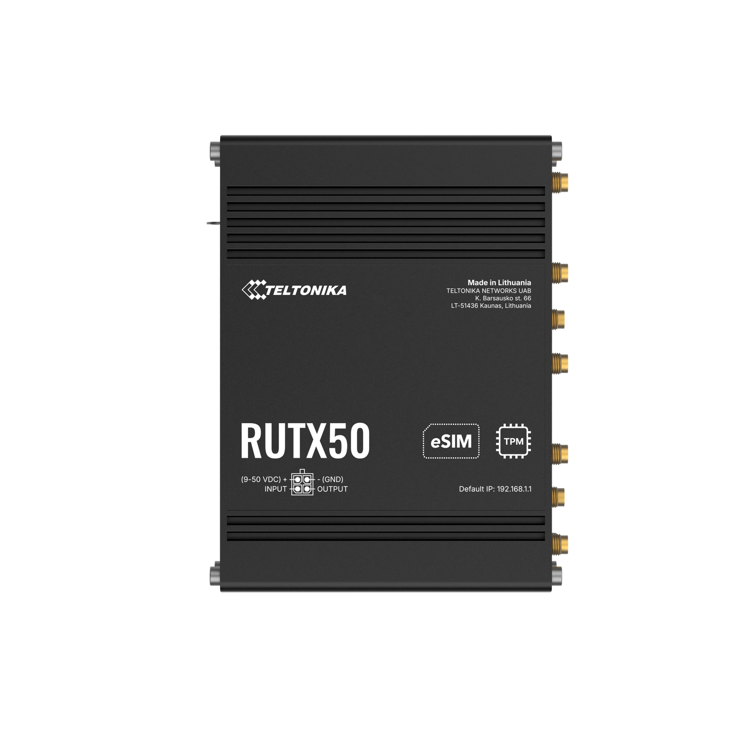 RUTX50 Industrial 5G Router with 5x GbE, WiFi