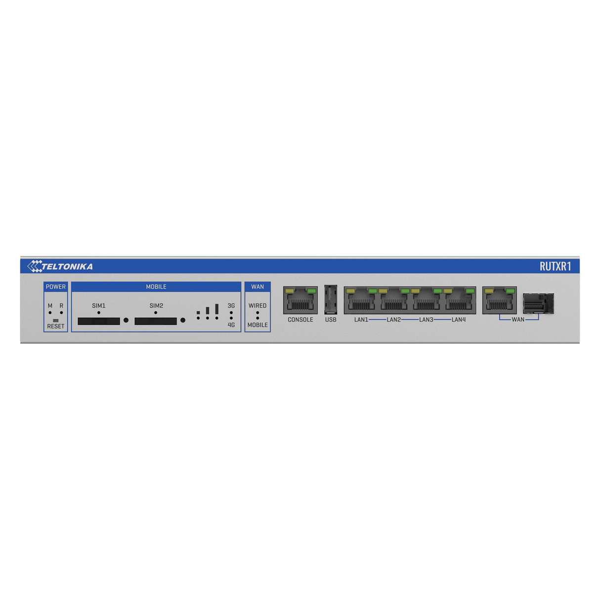 RUTXR1 Enterprise 4G LTE/SFP/WLAN Router, Rack-Mount