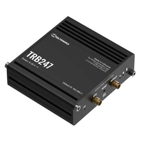 TRB247 Industrial 4G/LTE Cat 1 bis Gateway mit 10/100MBit, RS232/485 & GNSS