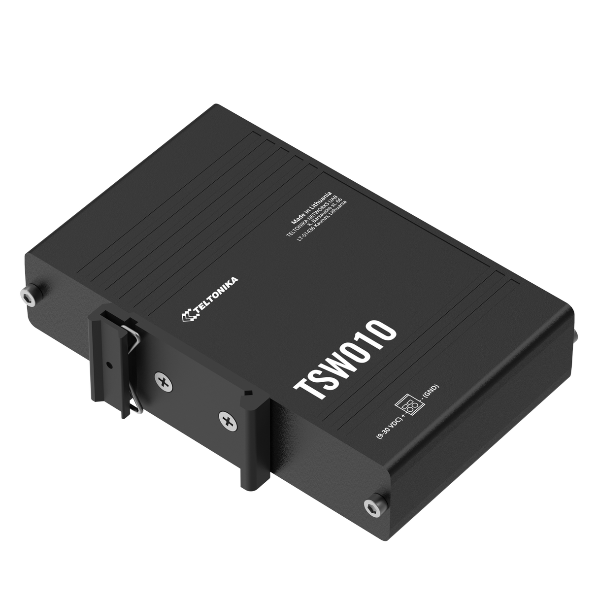 TSW010 Industrial 5-Port 100MBit Unmanaged Ethernet Switch (5x RJ45 Ports), Hutschiene