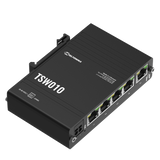 TSW010 Industrial 5-Port 100MBit Unmanaged Ethernet Switch (5x RJ45 Ports), Hutschiene