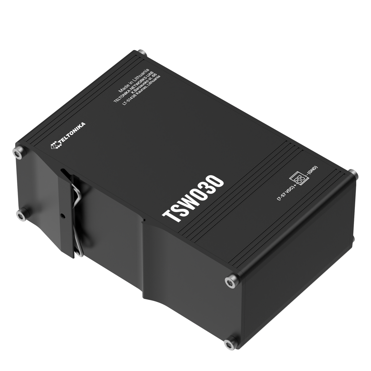 TSW030 Industrial 8-Port 100MBit Unmanaged Ethernet Switch (8x RJ45 Ports), Hutschiene
