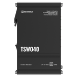 TSW040 Industrial 8-Port 100MBit Unmanaged PoE+ Ethernet Switch (8x RJ45 Ports), Hutschiene