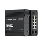 TSW202 10-Port Managed Gigabit PoE+ Ethernet Switch (8x RJ45 Ports, 2x SFP)