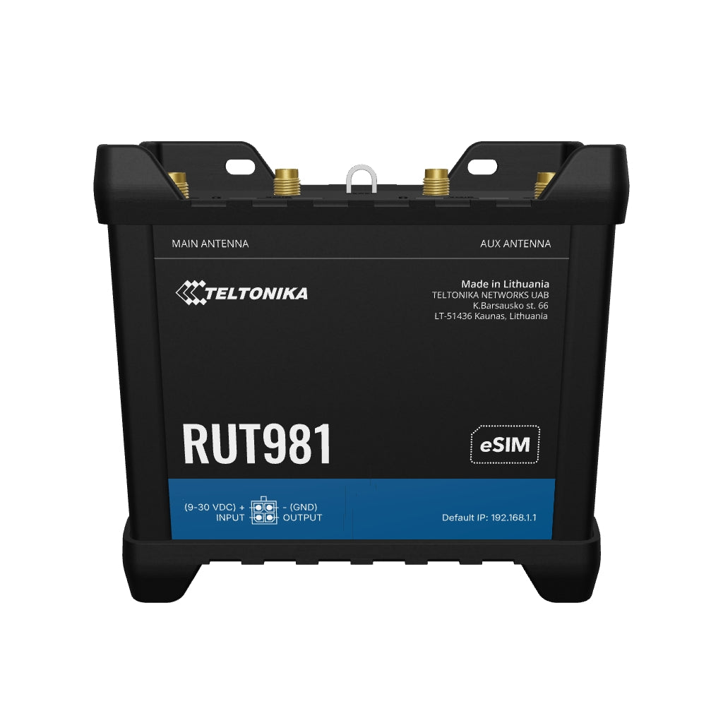 RUT981 Industrial Dual-SIM 4G/LTE Router mit 4x 10/100MBit und WLAN