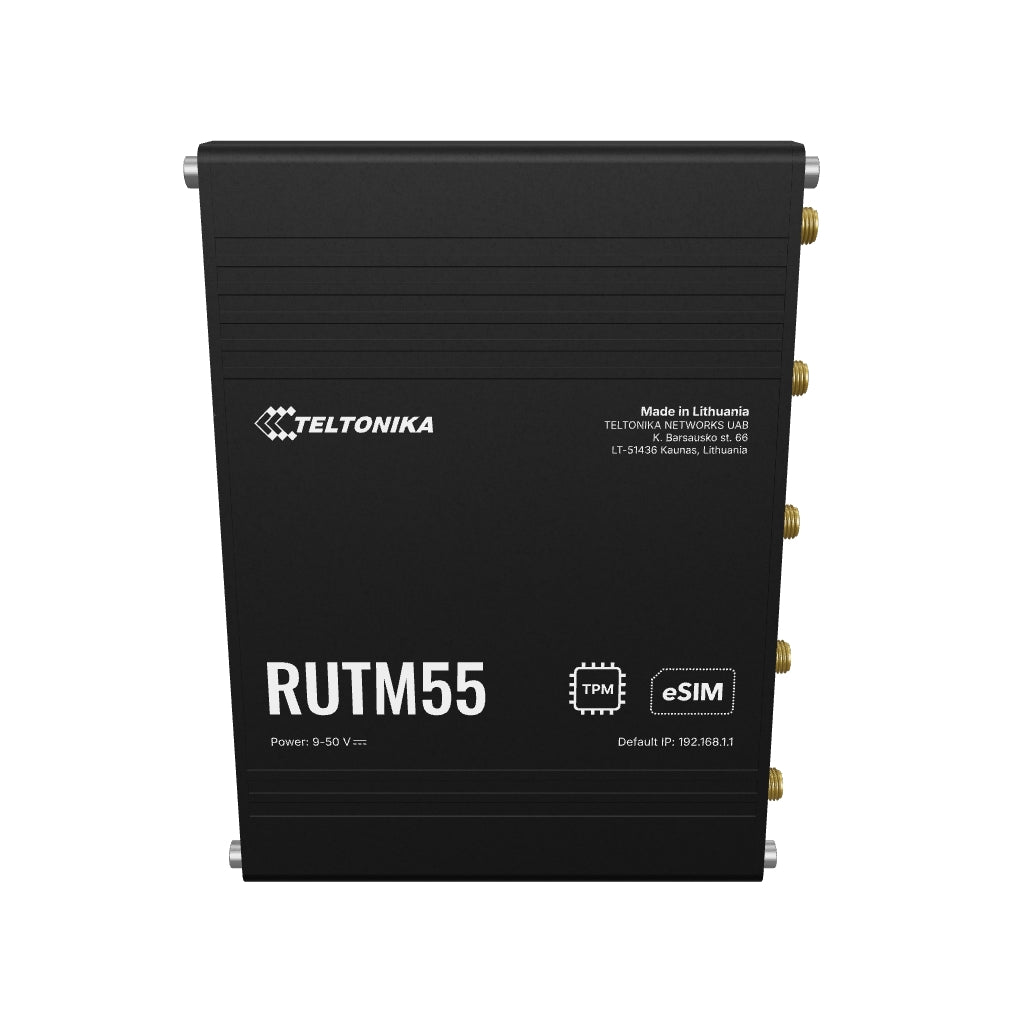 RUTM55 Industrial Dual-SIM 5G Router mit 4x GbE, WLAN & RS232/485