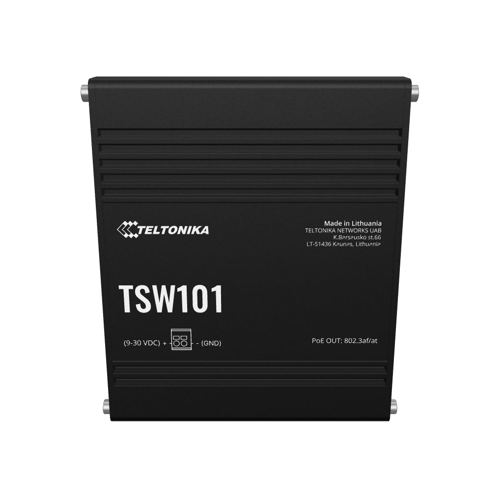 TSW101 Automotive 5-Port Gigabit Unmanaged PoE+ Ethernet Switch (5x RJ45 Ports)