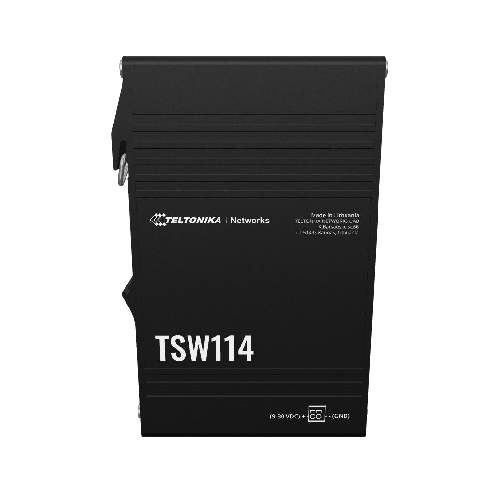 TSW114 Industrial 5-Port Gigabit Unmanaged Ethernet Switch (5x RJ45 Ports), Hutschiene